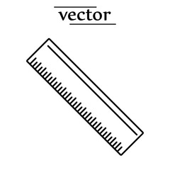 Ruler icon icon isolated on white background. Education symbol illustration on white background. 