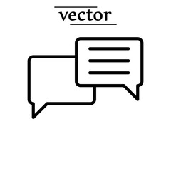 Speech bubbles social media icon, Chatting symbol modern, simple, vector, icon for website design.eps