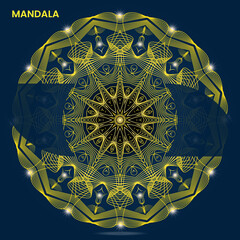 Mandala template for textile to print ready 