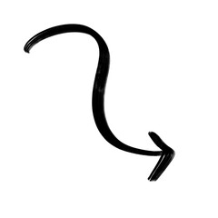 Hand drawn Black Arrow dirty brush, arrow paint, Creative arrow design doodle icons illustration