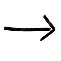 Hand drawn Black Arrow dirty brush, arrow paint, Creative arrow design doodle icons illustration
