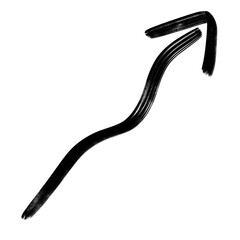 Hand drawn Black Arrow dirty brush, arrow paint, Creative arrow design doodle icons illustration