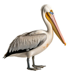 Pelican isolated on the transparent background PNG. AI generative.