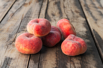 Donut peaches on the table