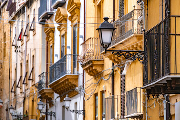 Fototapeta na wymiar Old town architecture of Agrigento, Sicily, Italy