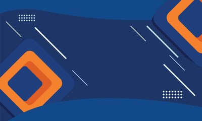 Abstract Modern Graphic Background. Blue background with geometric shapes and dashed lines. Background texture design for websites, posters, banners. Vector illustration.