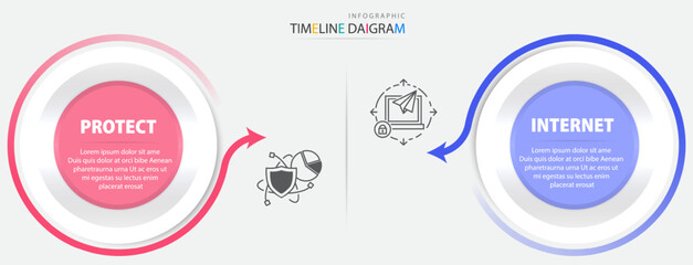 Infographic vector illustration with charts, diagrams, processes. Vector design can be used for business data visualization and marketing presentations.
