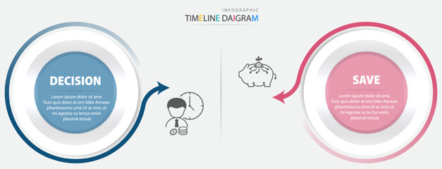 Infographic vector illustration with charts, diagrams, processes. Vector design can be used for business data visualization and marketing presentations.