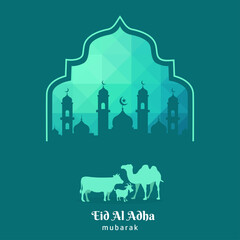 eid al adha mubarak post social media with animal sacrifice