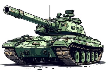Tank Illustration. Transportation Illustration. generative AI