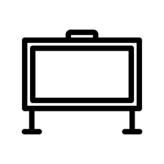 Blackboard icon in trendy line style design. Vector graphic illustration. Blackboard symbol for website, logo, app and interface design. Black icon