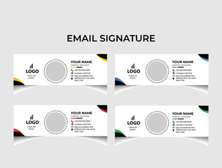 Minimalist email signature template design.