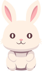Cute rabbit cartoon minimal