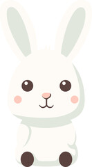 Cute rabbit cartoon minimal