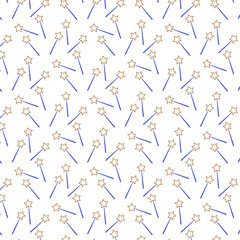Magic wand with star background decoration design