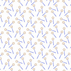 Magic wand with star background decoration design