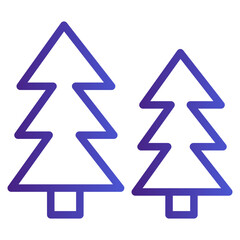 Tree Gradient Icon Style