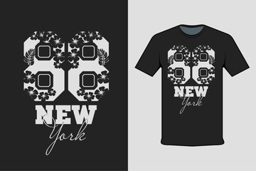 Lettering design 88 new york. t shirt design template