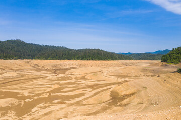 Valley of dry Lokvarsko lake in Gorski kotar, Croatia