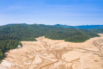 Valley of dry Lokvarsko lake in Gorski kotar, Croatia