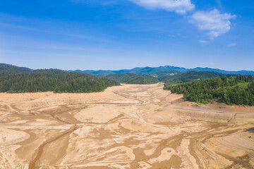 Valley of dry Lokvarsko lake in Gorski kotar, Croatia