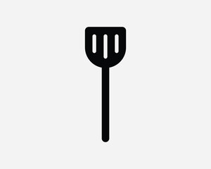 Spatula Icon. Cooking Utensil Kitchen Equipment Tool Cutlery Restaurant Chef. Black White Sign Symbol Illustration Artwork Graphic Clipart EPS Vector