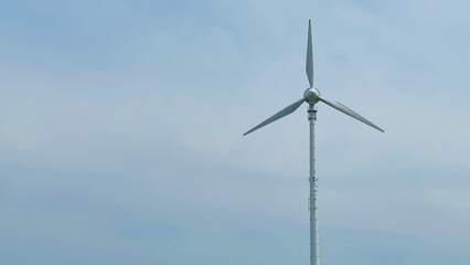 Wind Power Generator, Windmill Farm With Sky Background