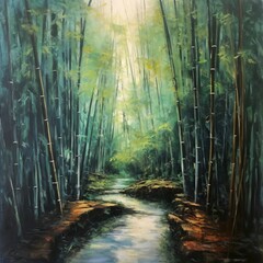 bamboo forest painting