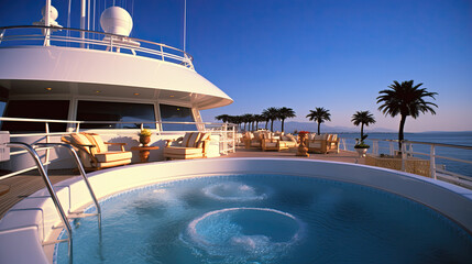 Super yacht swimming pool