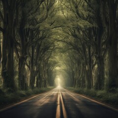 Fototapeta premium road in the woods
