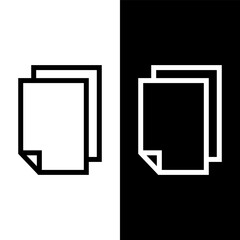 black and white paper icon