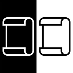 black and white paper icon