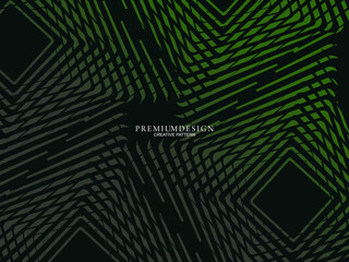 Premium background design with dark green motif luxury geometric elements. Exclusive wallpaper design for posters, flyers, presentations, websites, etc.