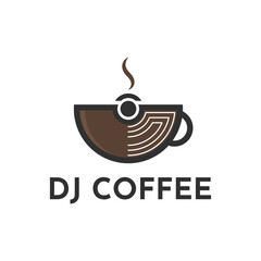 Dj Coffee logo design idea