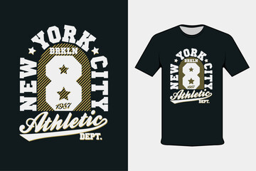 t shirt design concept vector new york city athletic