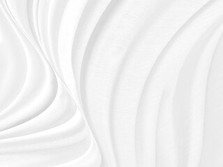 Fototapeta na wymiar beauty smooth elegrance soft fabric white abstract curve shape decorative fashion textile background