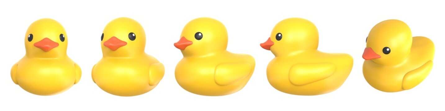 Yellow rubber duck or rubber duck bath. Png transparency