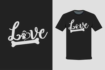 t shirt design with text love