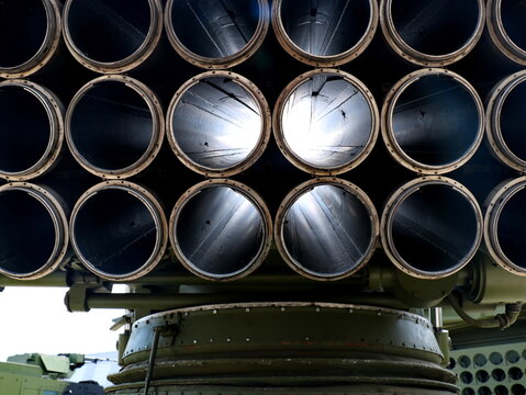 The inside of a missile rocket launcher