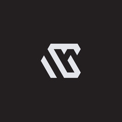 Fototapeta premium G logo abstract, Modern, Simple logo of initial G Brand. Suitable for any general business logo, in black and white.