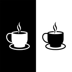 black and white coffee cup icon