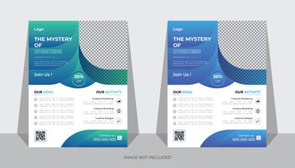 Creative corporate business flyer design template .