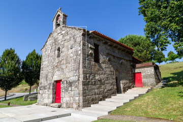 Fototapeta na wymiar Old church of São Mamede de Vila Verde (13th century). Felgueiras, Portugal