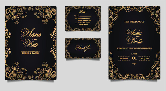 luxury wedding invitation cards