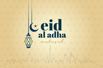 Eid Al Adha Mubarak Islamic festival social media banner template