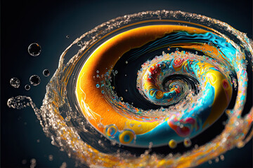Spiral iridescent bubble 3
