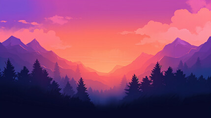 Twilight gradient background.