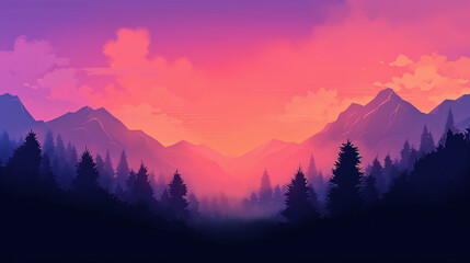 Obraz premium Twilight gradient background.