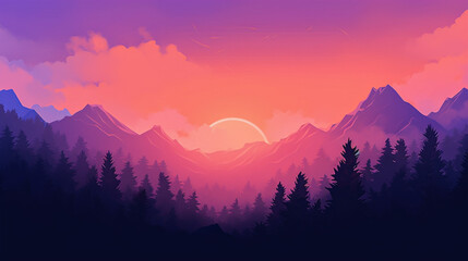 Obraz premium Twilight gradient background.