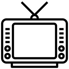 tv line icon,linear,outline,graphic,illustration